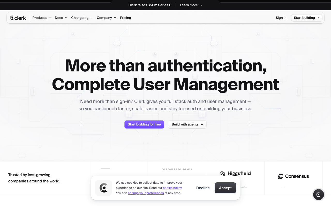 Clerk homepage